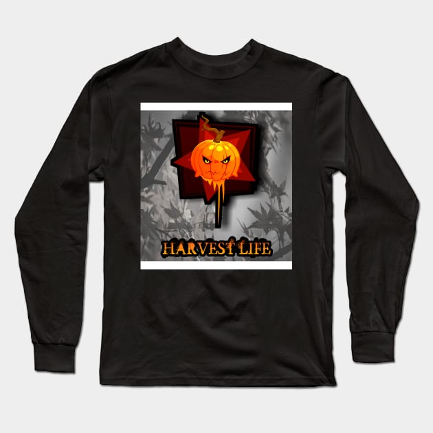 Jack O Lantern Autumn Fall Pumpkin Seasonal Halloween Orange Long Sleeve T-Shirt by MaystarUniverse